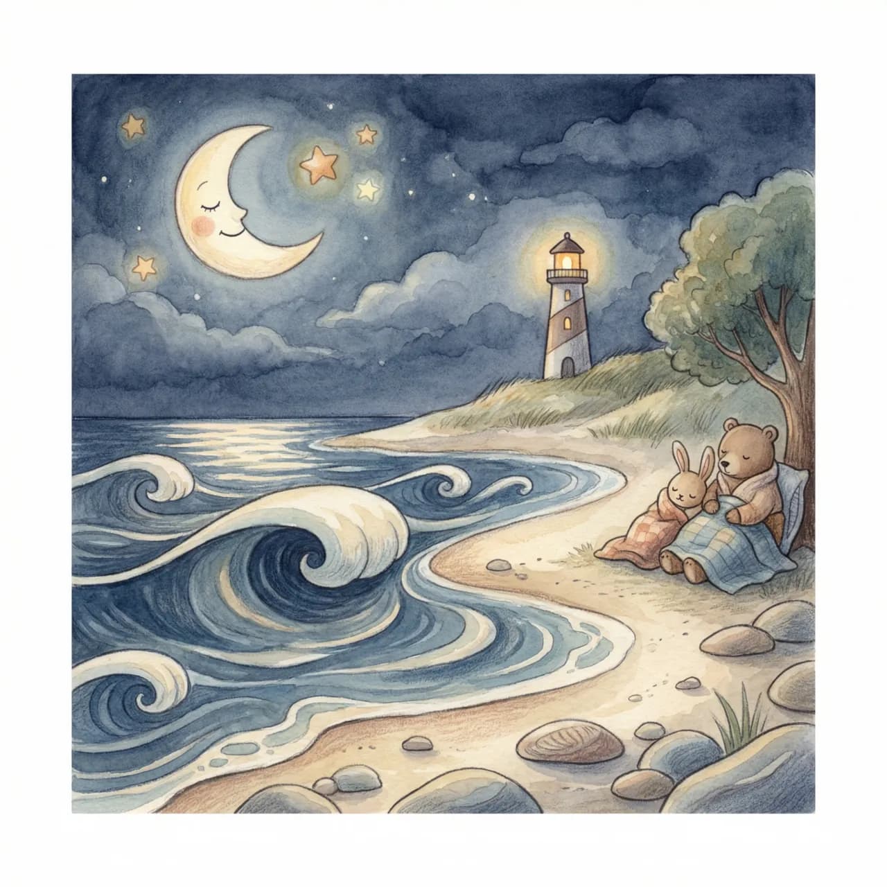 The Sleepy Ocean Shore